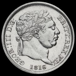 1816 George III Milled Silver Shilling Obverse