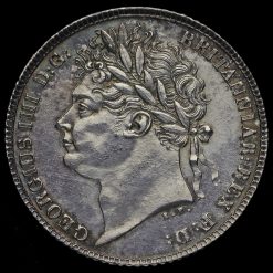 1821 George IV Milled Silver Sixpence Obverse