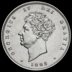 1825 George IV Bare Head Milled Silver Shilling Obverse