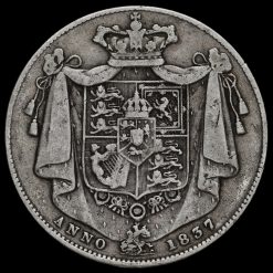 1837 William IV Milled Silver Half Crown Reverse