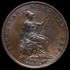 1854 Queen Victoria Young Head Copper Halfpenny Reverse