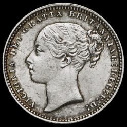 1871 Queen Victoria Young Head Silver Shilling Obverse
