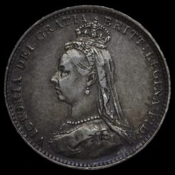 1887 Queen Victoria Jubilee Head Silver Threepence Obverse