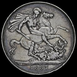 1887 Queen Victoria Jubilee Head Silver Crown Reverse