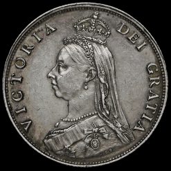 1887 Queen Victoria Jubilee Head Silver Florin Obverse