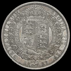 1887 Queen Victoria Jubilee Head Silver Half Crown Reverse