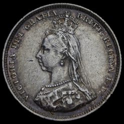 1887 Queen Victoria Jubilee Head Silver Shilling Obverse