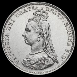 1887 Queen Victoria Jubilee Head Silver Threepence Obverse