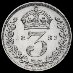 1887 Queen Victoria Jubilee Head Silver Threepence Reverse