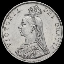 1888 Queen Victoria Jubilee Head Silver Double Florin Obverse