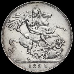1893 Queen Victoria Veiled Head Silver LVI Crown Reverse