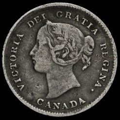 Canada 1894 Queen Victoria Silver 5 Cents Obverse