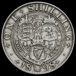 1898 Queen Victoria Veiled Head Silver Shilling Reverse