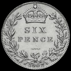 1902 Edward VII Silver Sixpence Reverse