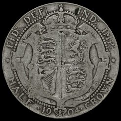 1904 Edward VII Silver Half Crown Reverse