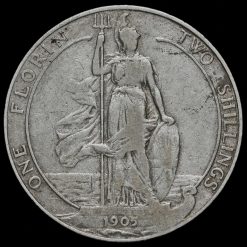 1905 Edward VII Silver Florin Reverse