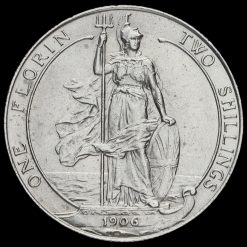 1906 Edward VII Silver Florin Reverse