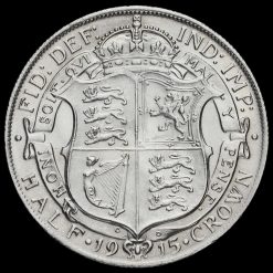 1915 George V Silver Half Crown Reverse