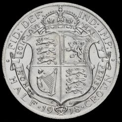 1918 George V Silver Half Crown Reverse