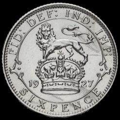 1927 George V Silver Sixpence Reverse