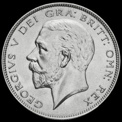 1929 George V Silver Half Crown Obverse
