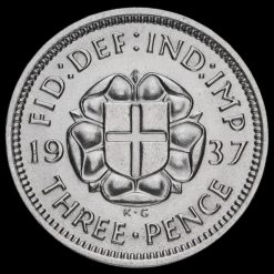 1937 George VI Silver Threepence Reverse