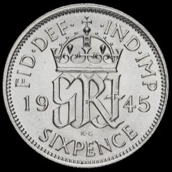 1945 George VI Silver Sixpence Reverse
