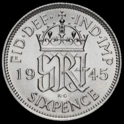 1945 George VI Silver Sixpence Reverse