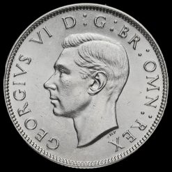 1945 George VI Silver Two Shilling Coin / Florin Obverse