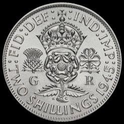 1945 George VI Silver Two Shilling Coin / Florin Reverse