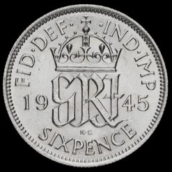 1945 George VI Silver Sixpence Reverse