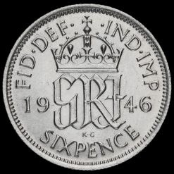 1946 George VI Silver Sixpence Reverse