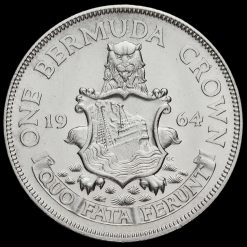 Bermuda 1964 Elizabeth II Silver Crown Reverse