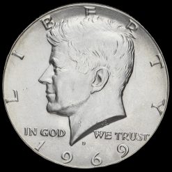 USA 1969 Kennedy Silver Half Dollar Obverse