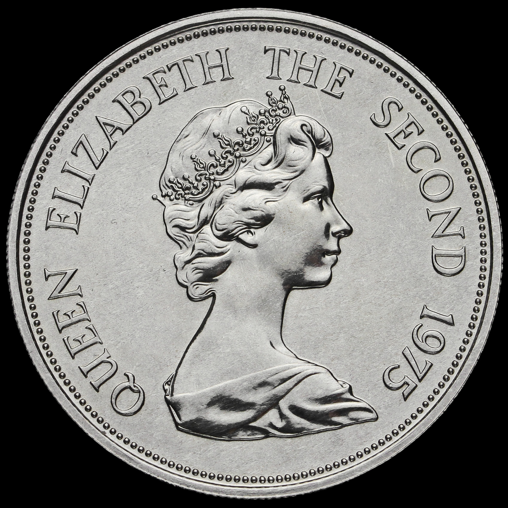 Mauritius 1975 Elizabeth II Silver 50 Rupees Obverse