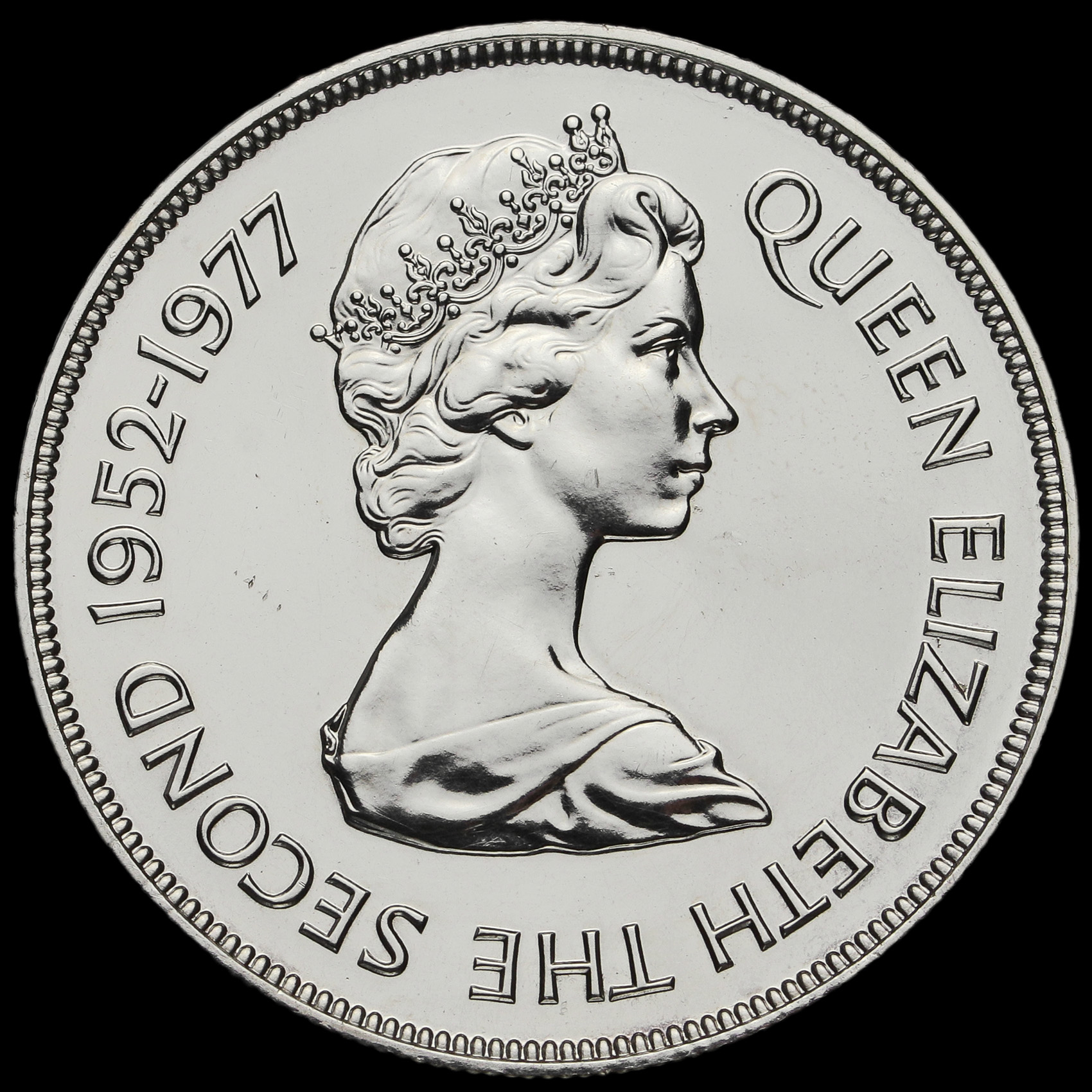 Mauritius 1977 Elizabeth II Silver Proof 25 Rupees Obverse