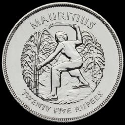 Mauritius 1977 Elizabeth II Silver Proof 25 Rupees Reverse
