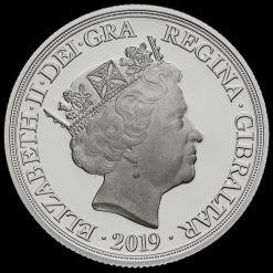 Gibraltar 2019 Silver Proof Double Sovereign Obverse