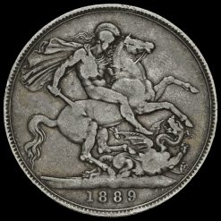 1889 Queen Victoria Jubilee Head Silver Crown Reverse