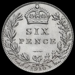 1910 Edward VII Silver Sixpence Reverse
