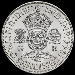 1944 George VI Silver Two Shilling Coin / Florin Reverse