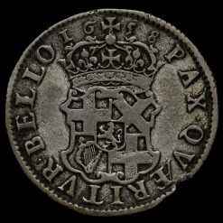 1658 Oliver Cromwell Silver Shilling Reverse