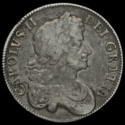 1676 Charles II Early Milled Silver Crown Obverse