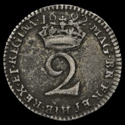 1692 William and Mary Early Milled Silver Maundy Twopence Reverse