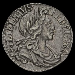 1701 William III Early Milled Silver Maundy Penny Obverse