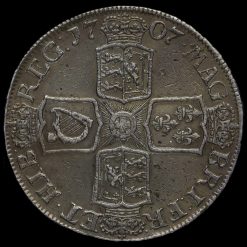 1707 Queen Anne Early Milled Silver Crown Reverse