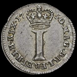 1750 George II Early Milled Silver Maundy Penny Reverse