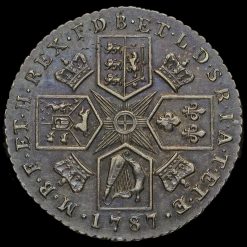 1787 George III Early Milled Silver Shilling Reverse