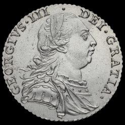 1787 George III Early Milled Silver Shilling Obverse