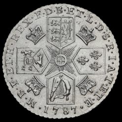 1787 George III Early Milled Silver Shilling Reverse